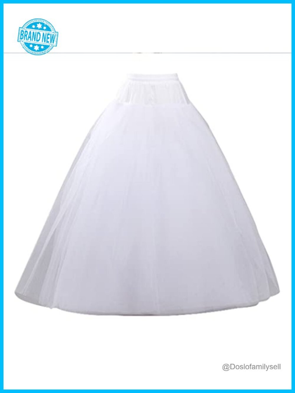 4-Layer Tulle Petticoat Crinoline Half Slip Floor Length Wedding Gown